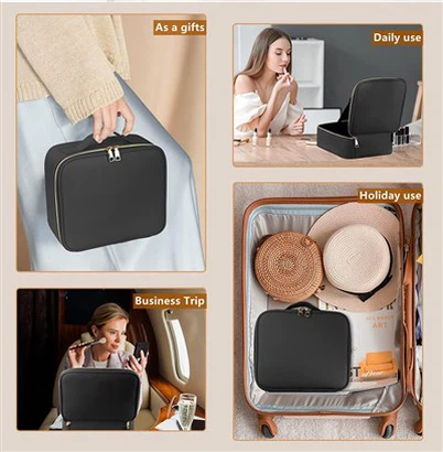 Cestovné make -up s osvetleným zrkadlom